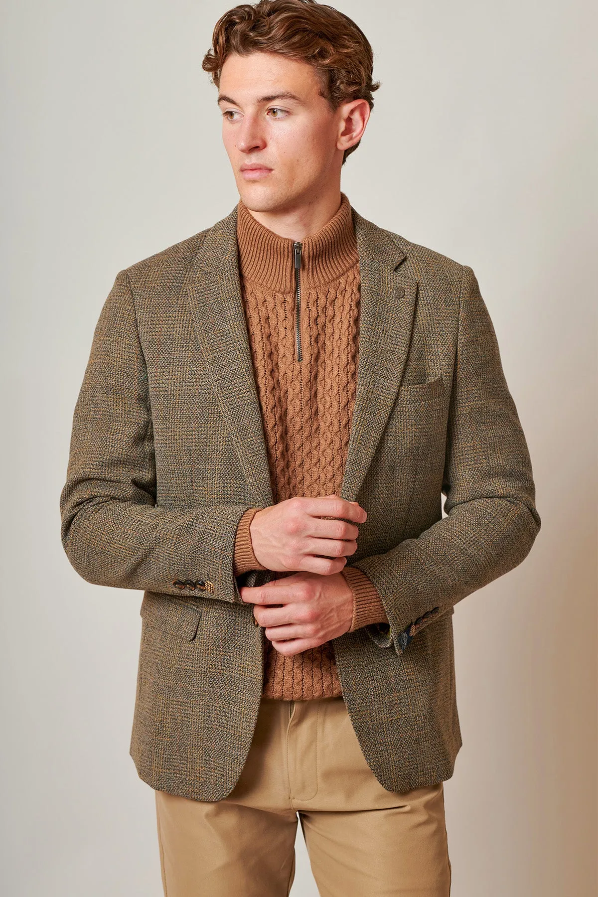 KRIS - Tan Tweed Blazer sold by Marc Darcy