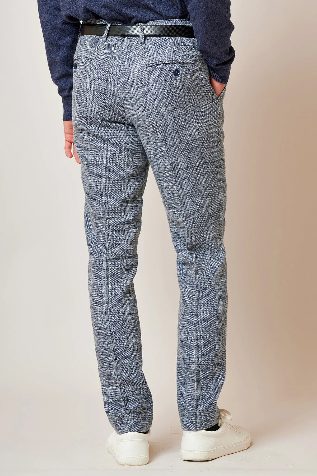 KRIS - Sky Blue Tweed Trousers sold by Marc Darcy product image thumbnail 2