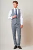 KRIS - Sky Blue Tweed Waistcoat sold by Marc Darcy
