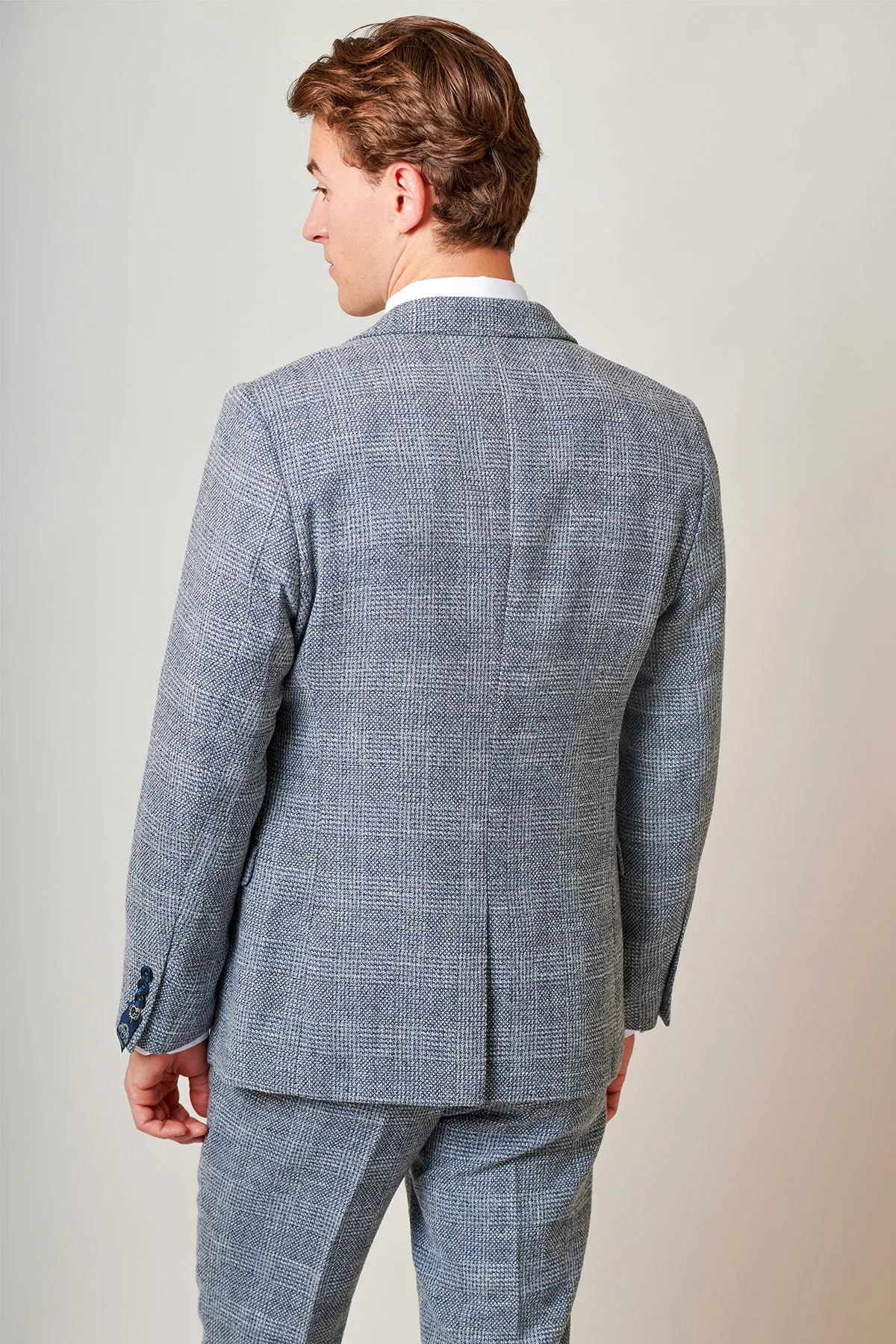 KRIS - Sky Blue Tweed Blazer sold by Marc Darcy product image thumbnail 5