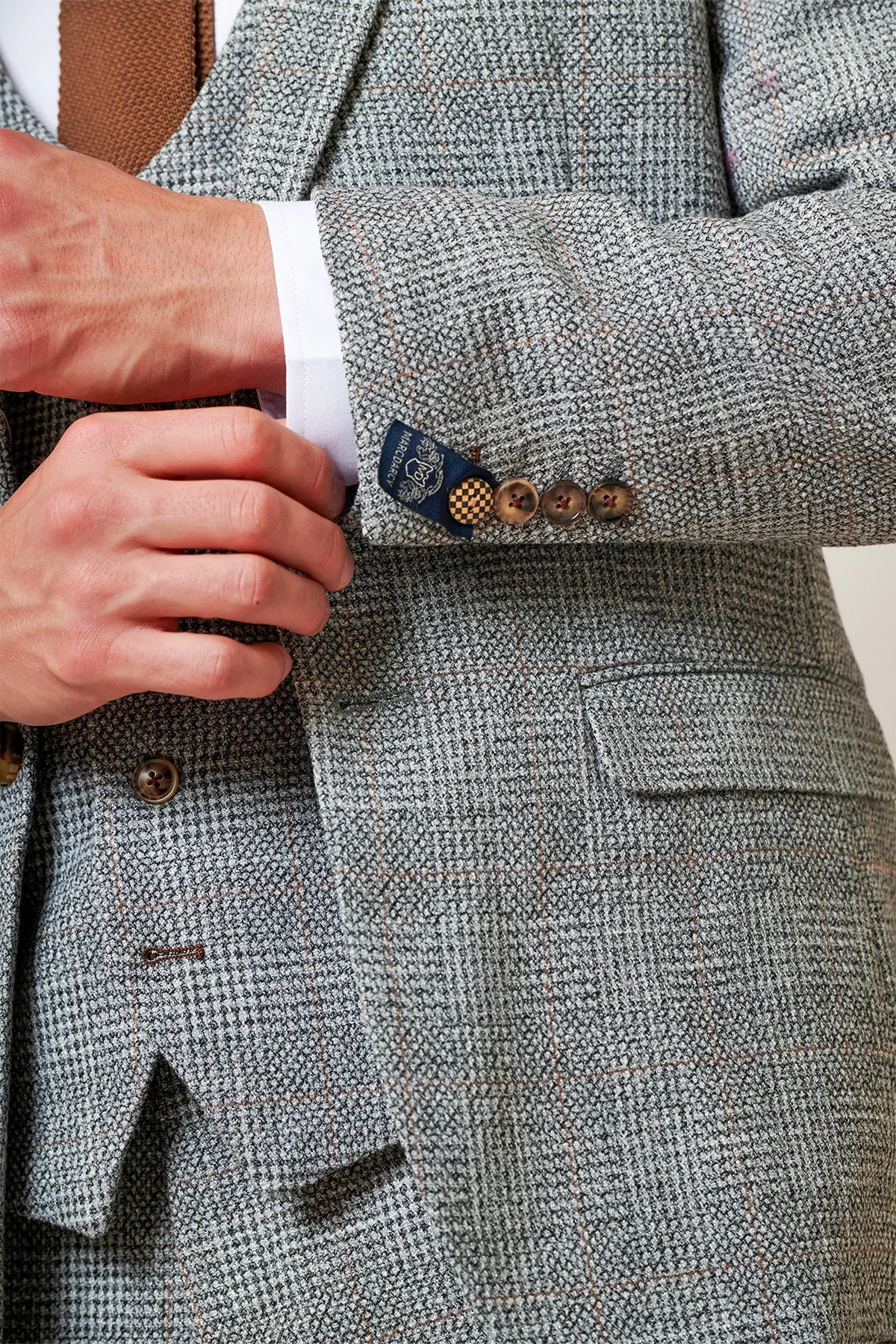 KRIS - Silver Grey Tweed Blazer sold by Marc Darcy product image thumbnail 3