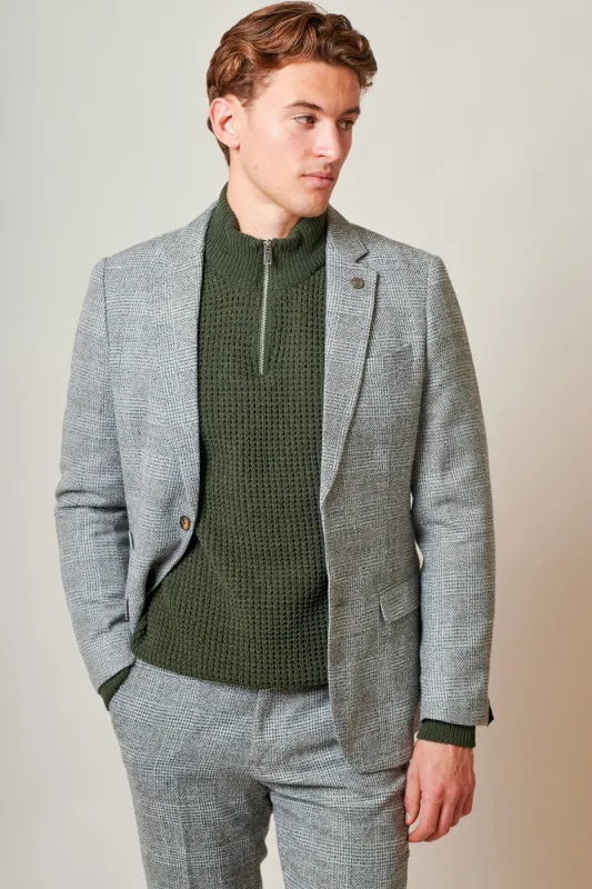 KRIS - Silver Grey Tweed Blazer sold by Marc Darcy