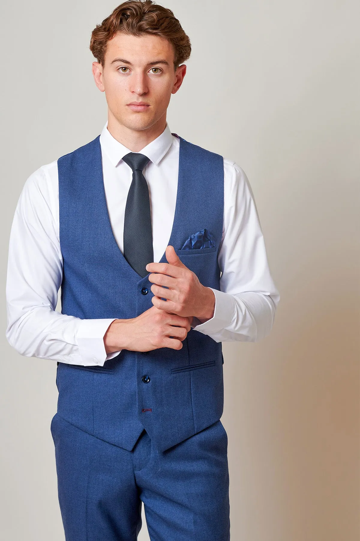 ASHLEY - Navy Blue Waistcoat sold by Marc Darcy product image thumbnail 2