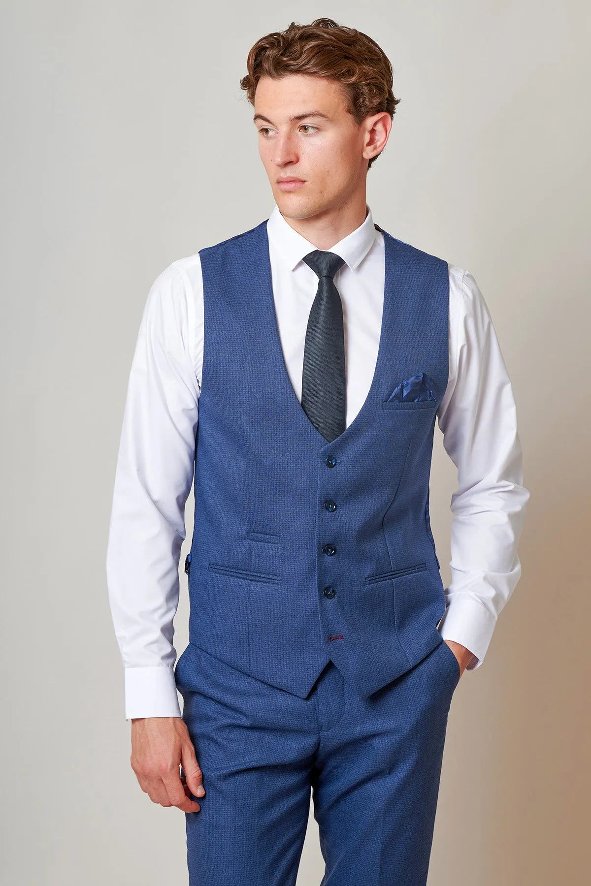 ASHLEY - Navy Blue Waistcoat sold by Marc Darcy