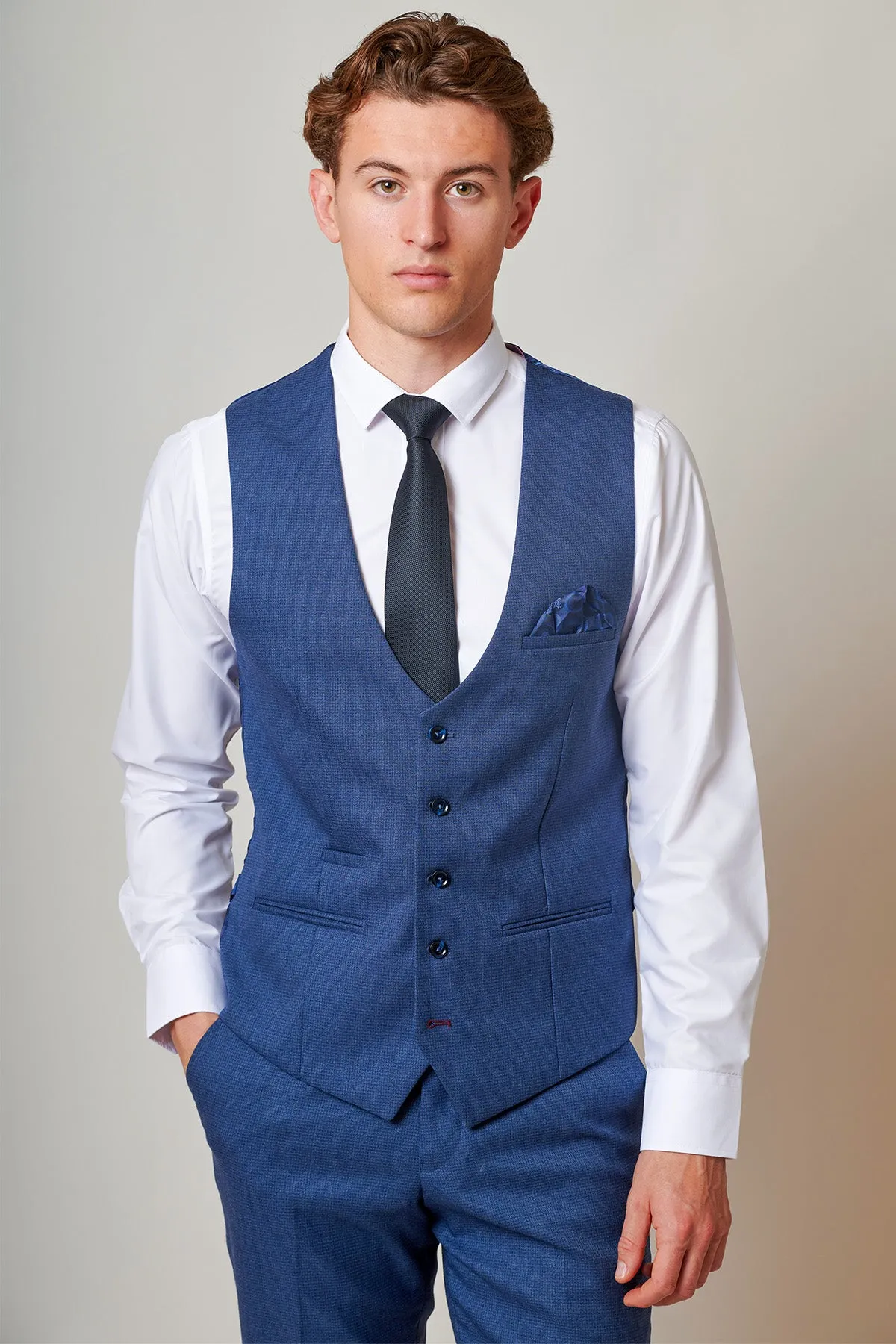 ASHLEY - Navy Blue Waistcoat sold by Marc Darcy product image thumbnail 4