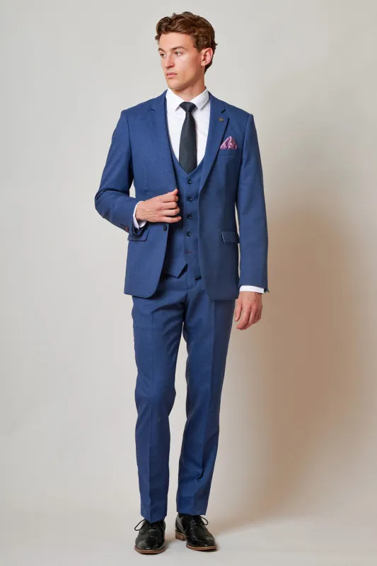 The Everton Collection | ASHLEY Navy Blue Three Piece Suit sold by Marc Darcy