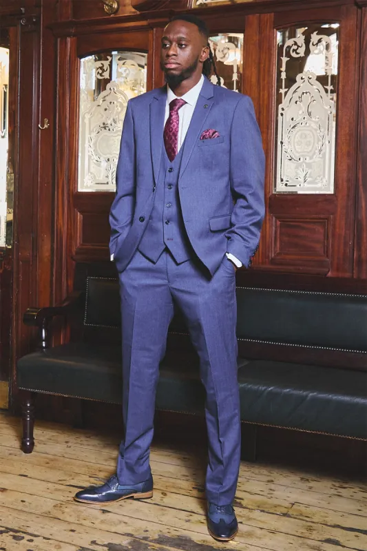 The WHU Collection - ASHLEY Navy Blue Three Piece Suit As Worn By Aaron Wan-Bissaka sold by Marc Darcy