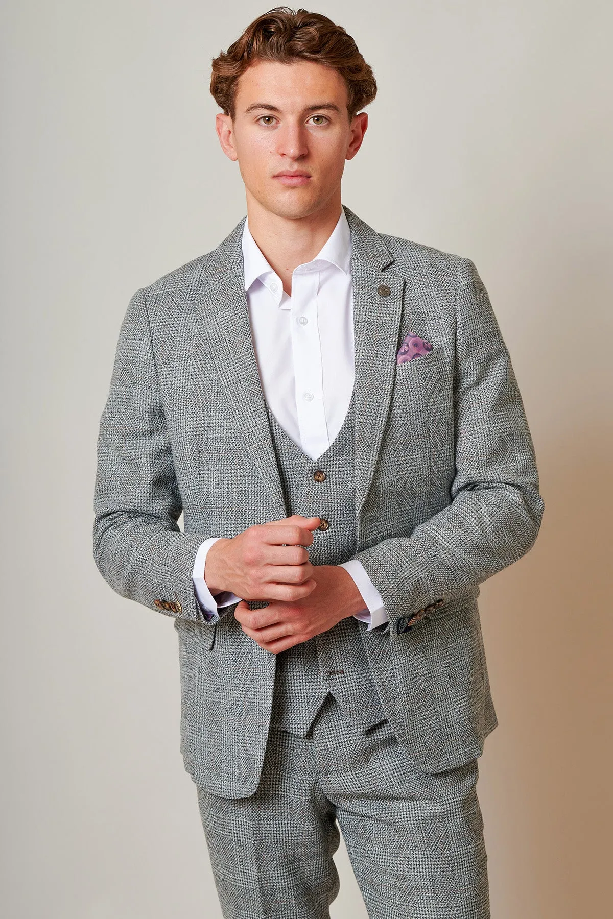 KRIS - Silver Grey Tweed Suit sold by Marc Darcy product image thumbnail 5