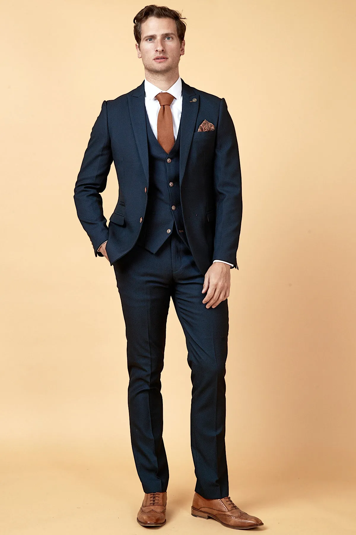 The WHU Collection - MAX Navy Three Piece Suit As Worn By Max Kilman sold by Marc Darcy product image thumbnail 2