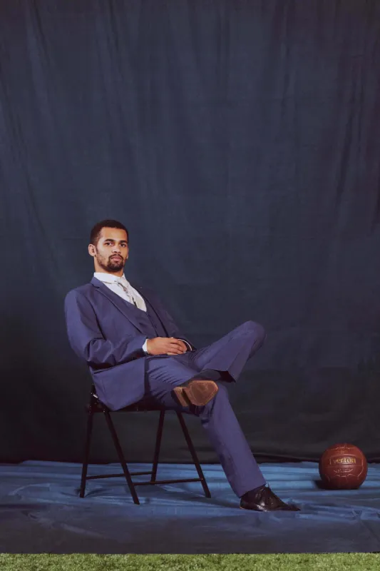 The Everton Collection | Iliman Ndiaye In ASHLEY Navy Blue Three Piece Suit sold by Marc Darcy