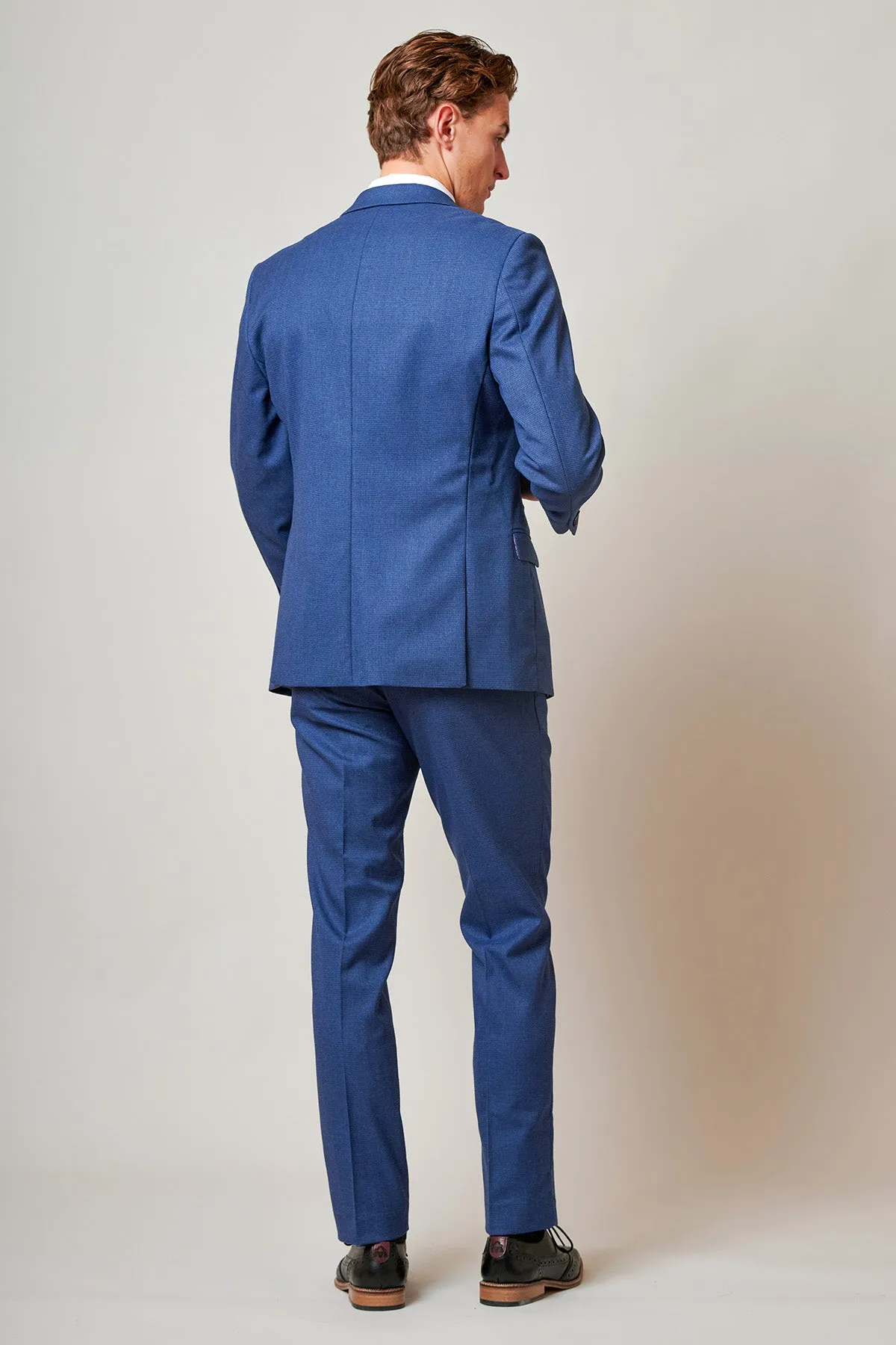 The Everton Collection | Tim Iroegbunam In ASHLEY Navy Blue Three Piece Suit sold by Marc Darcy product image thumbnail 5