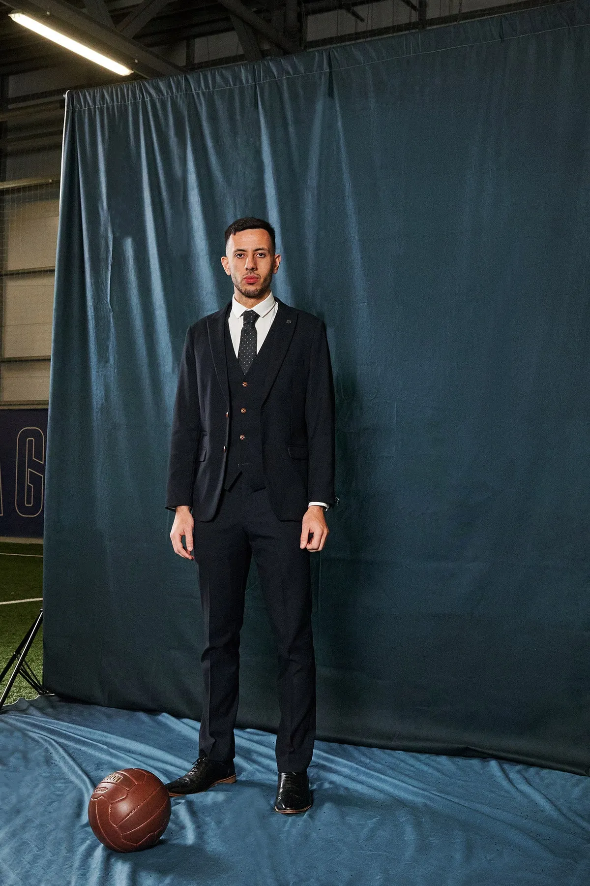 The Everton Collection | Dwight McNeil In Max Navy Suit sold by Marc Darcy product image thumbnail 3