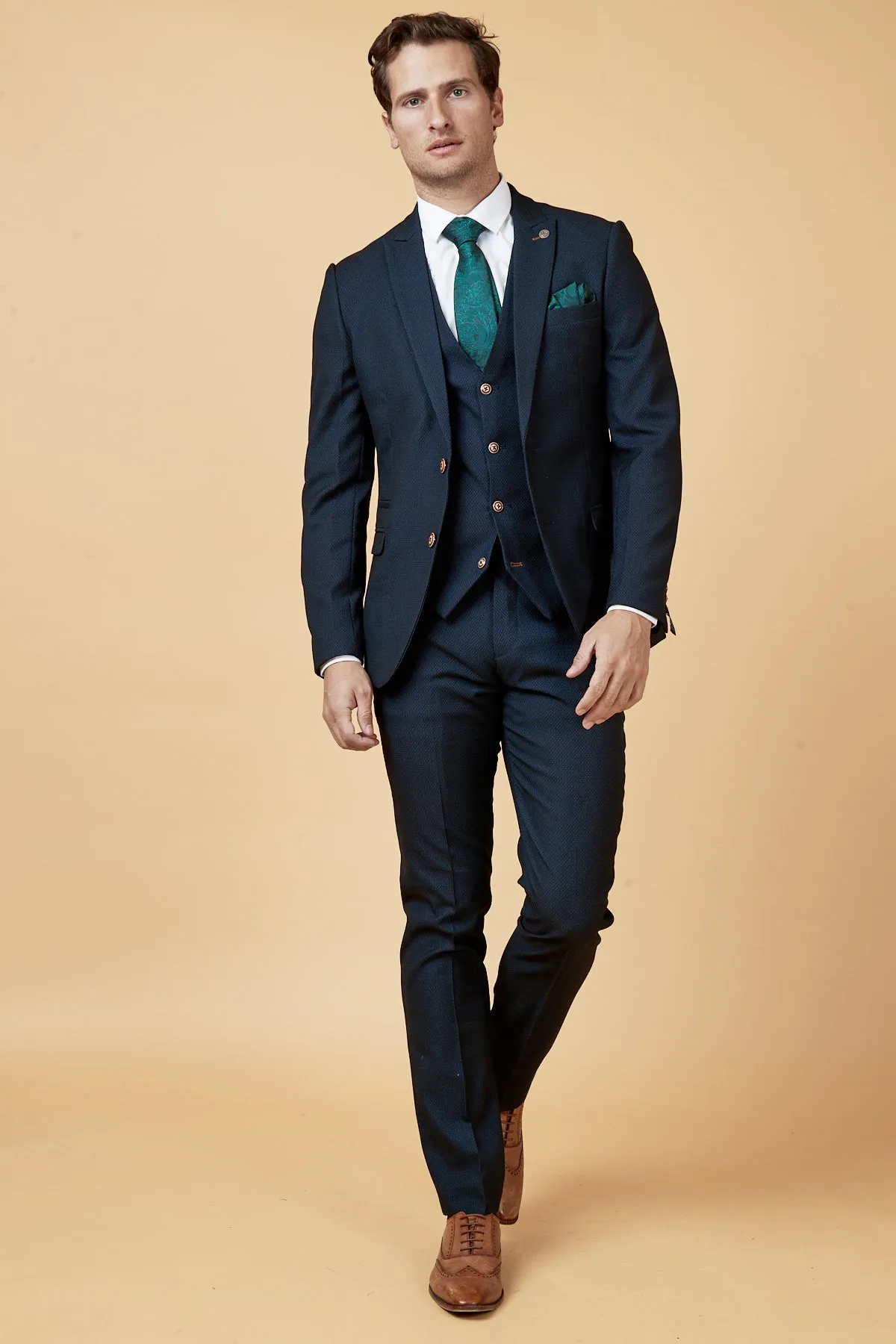 The Everton Collection | Dwight McNeil In Max Navy Suit sold by Marc Darcy product image thumbnail 4
