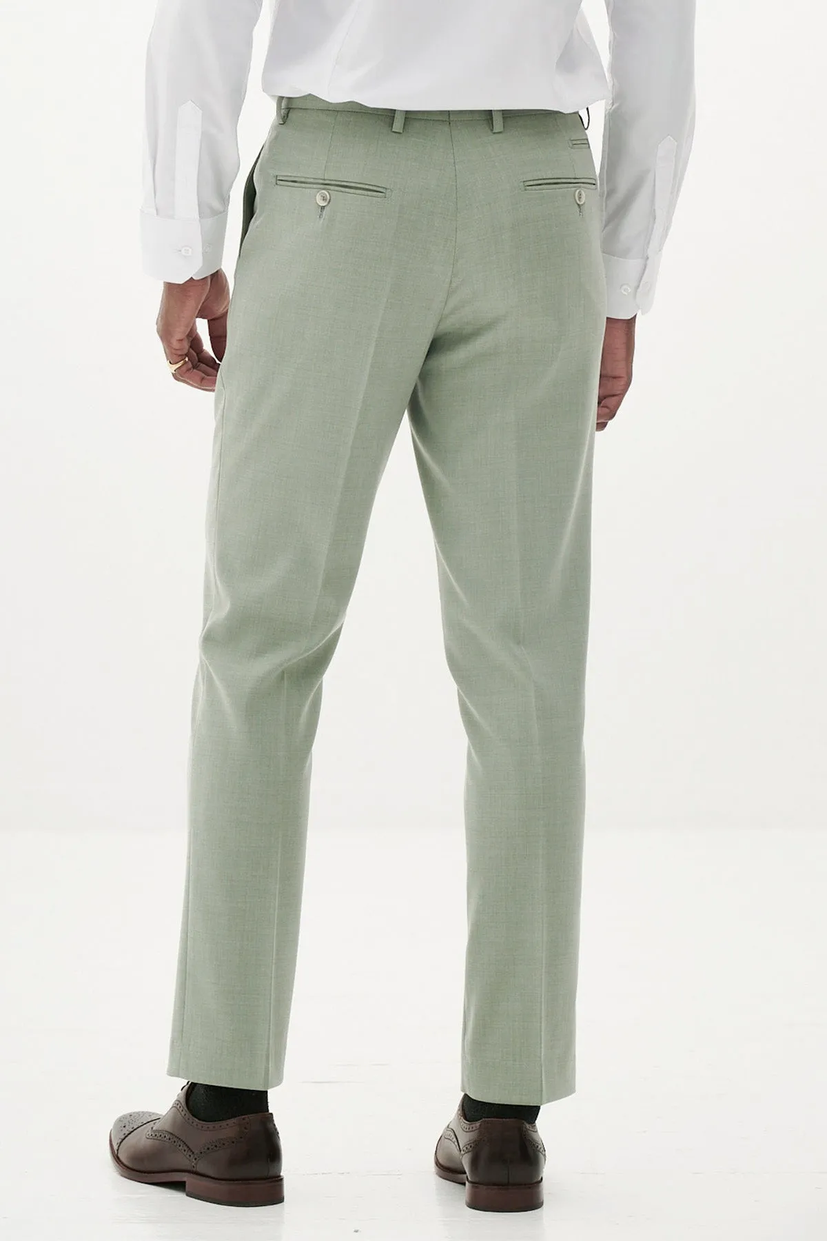 FINLEY - Moss Green Tailored Trousers sold by Marc Darcy product image thumbnail 2