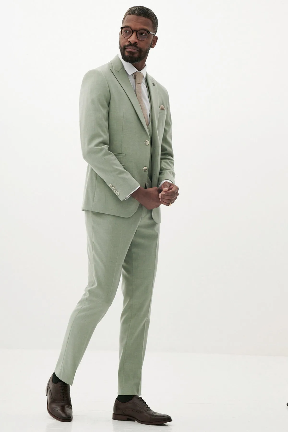 FINLEY - Moss Green Three Piece Suit sold by Marc Darcy product image thumbnail 3