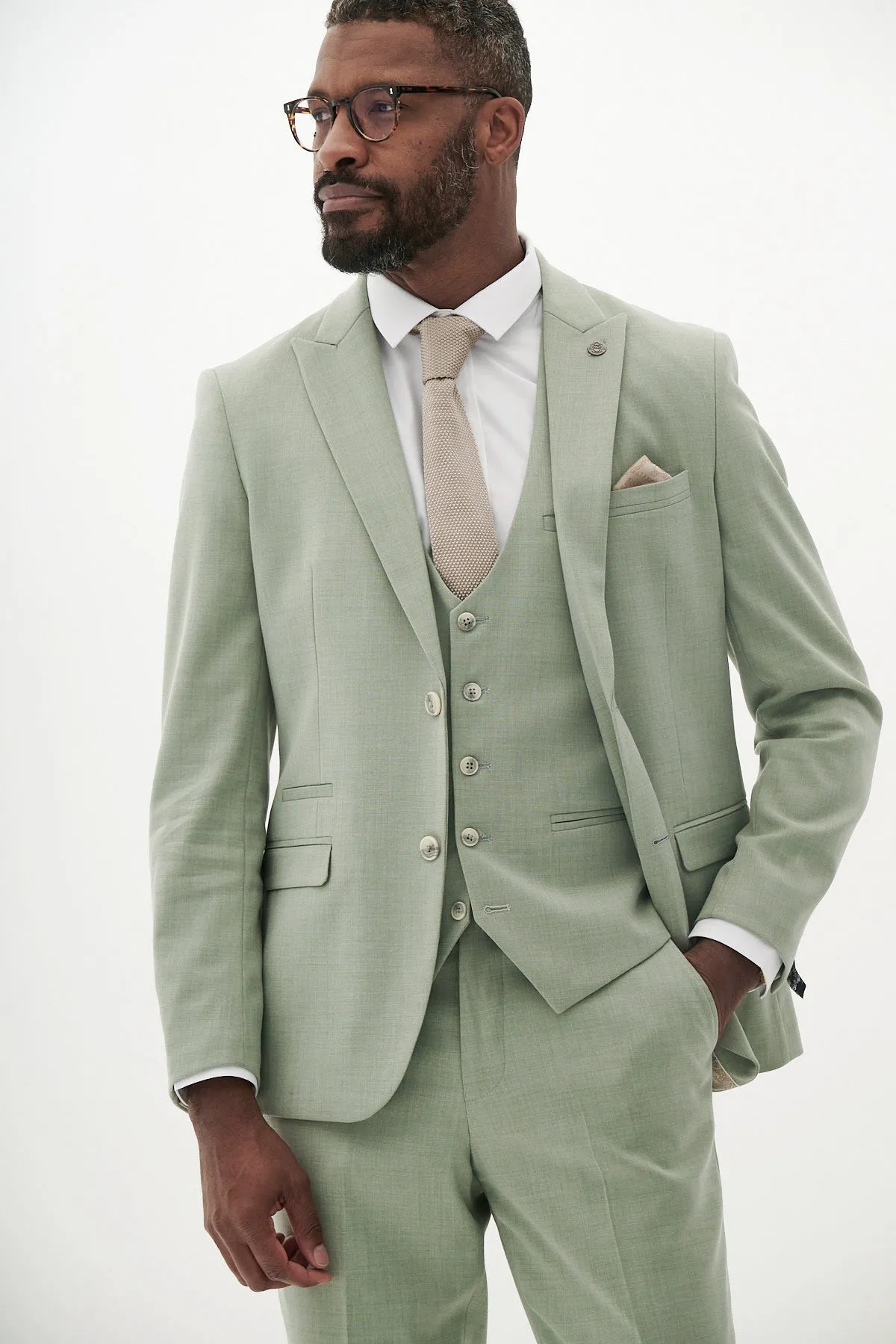 FINLEY - Moss Green Three Piece Suit sold by Marc Darcy product image thumbnail 4