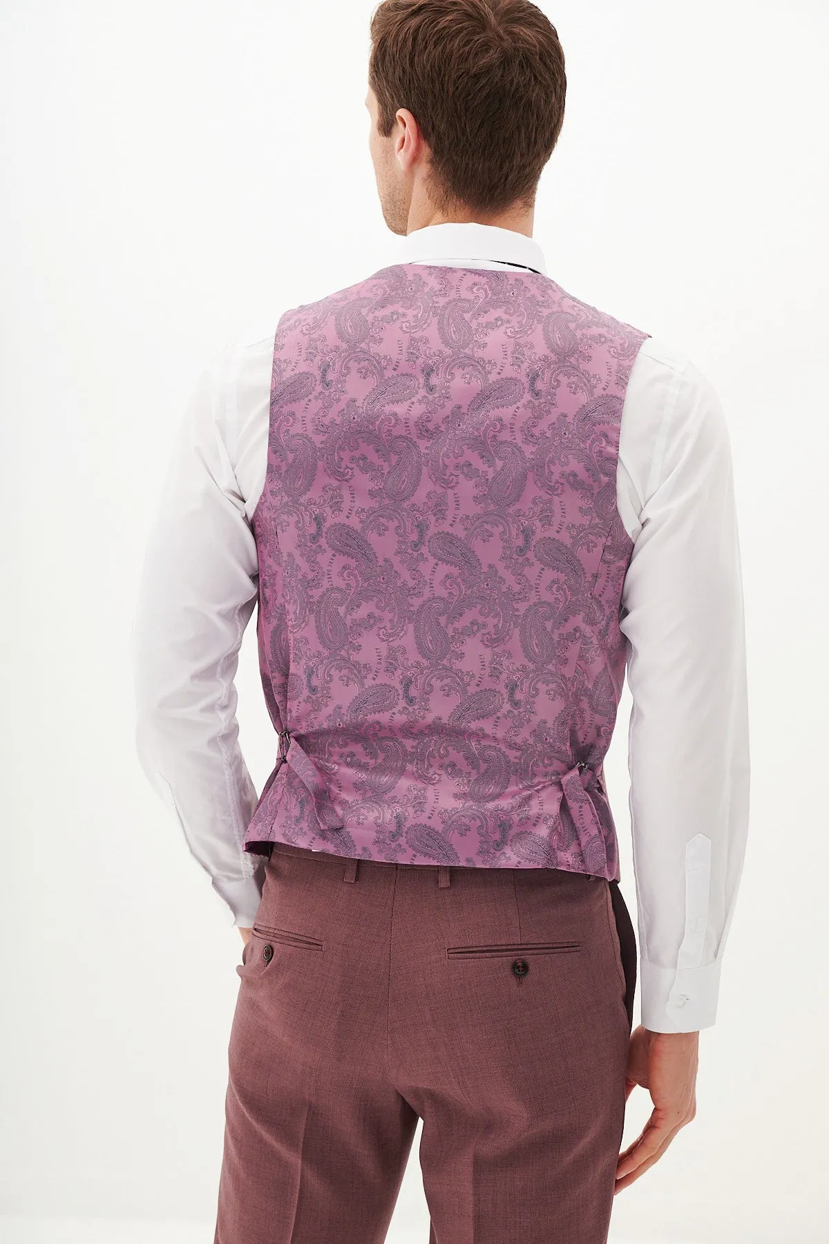 MONTY - Mauve Single Breasted Waistcoat sold by Marc Darcy product image thumbnail 2