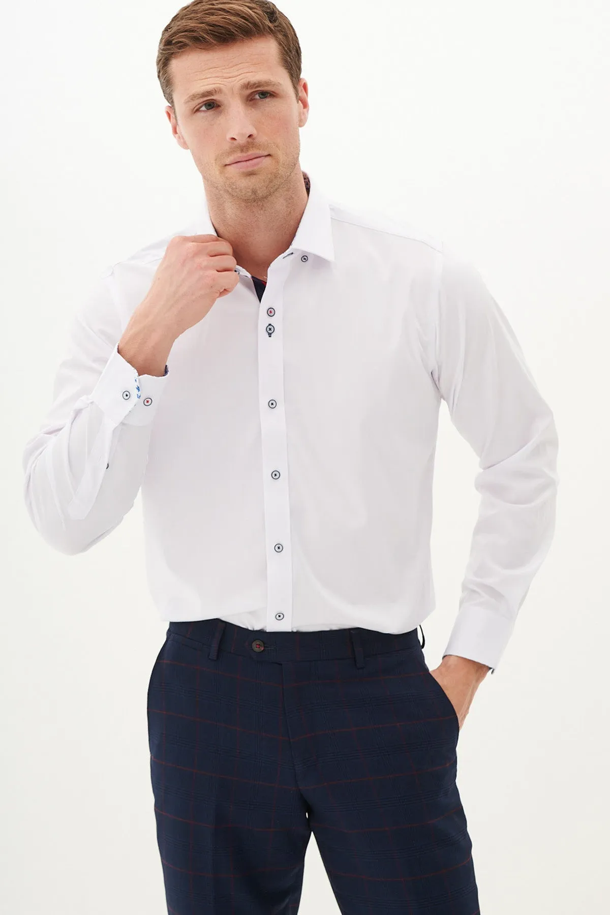 LUKE - White Long Sleeve Shirt sold by Marc Darcy product image thumbnail 5