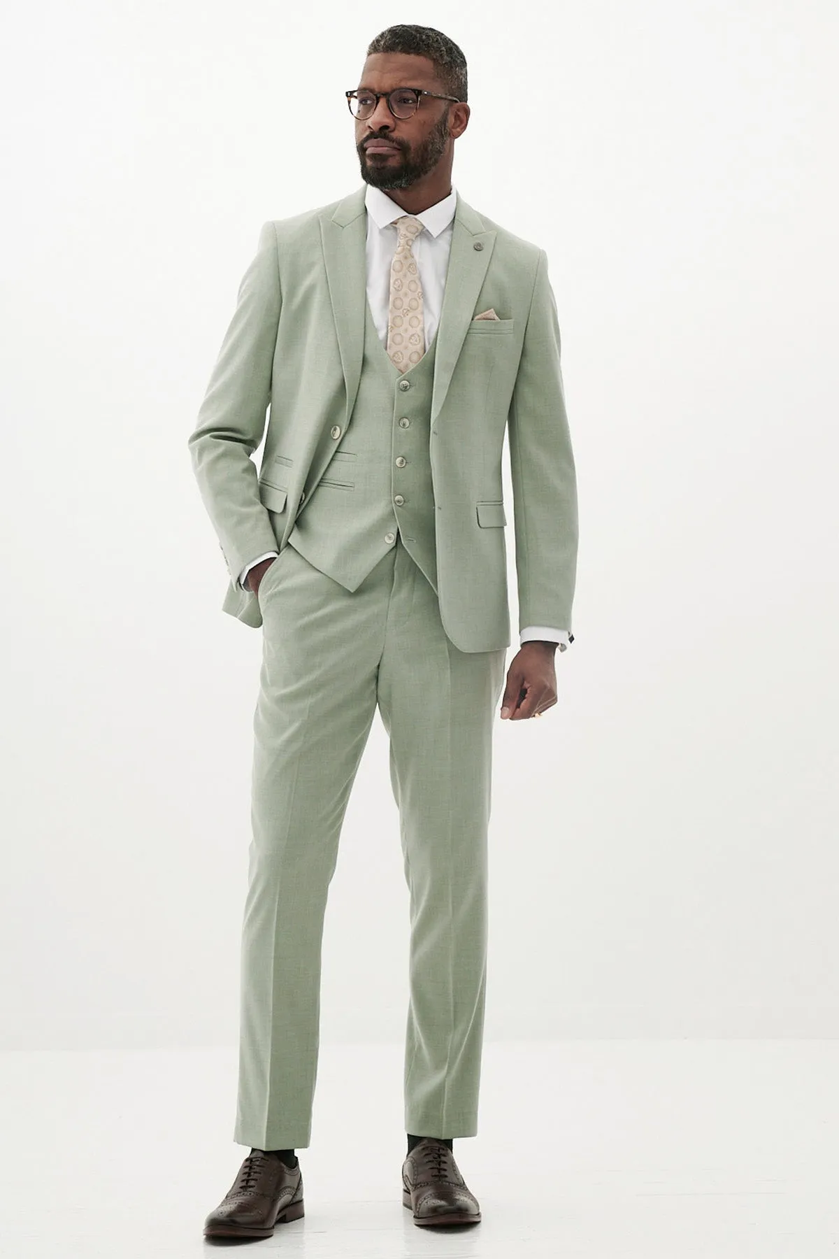 The West Bromwich Albion F.C. Collection | FINLEY Moss Green Suit As Seen On Isaac Price sold by Marc Darcy product image thumbnail 4