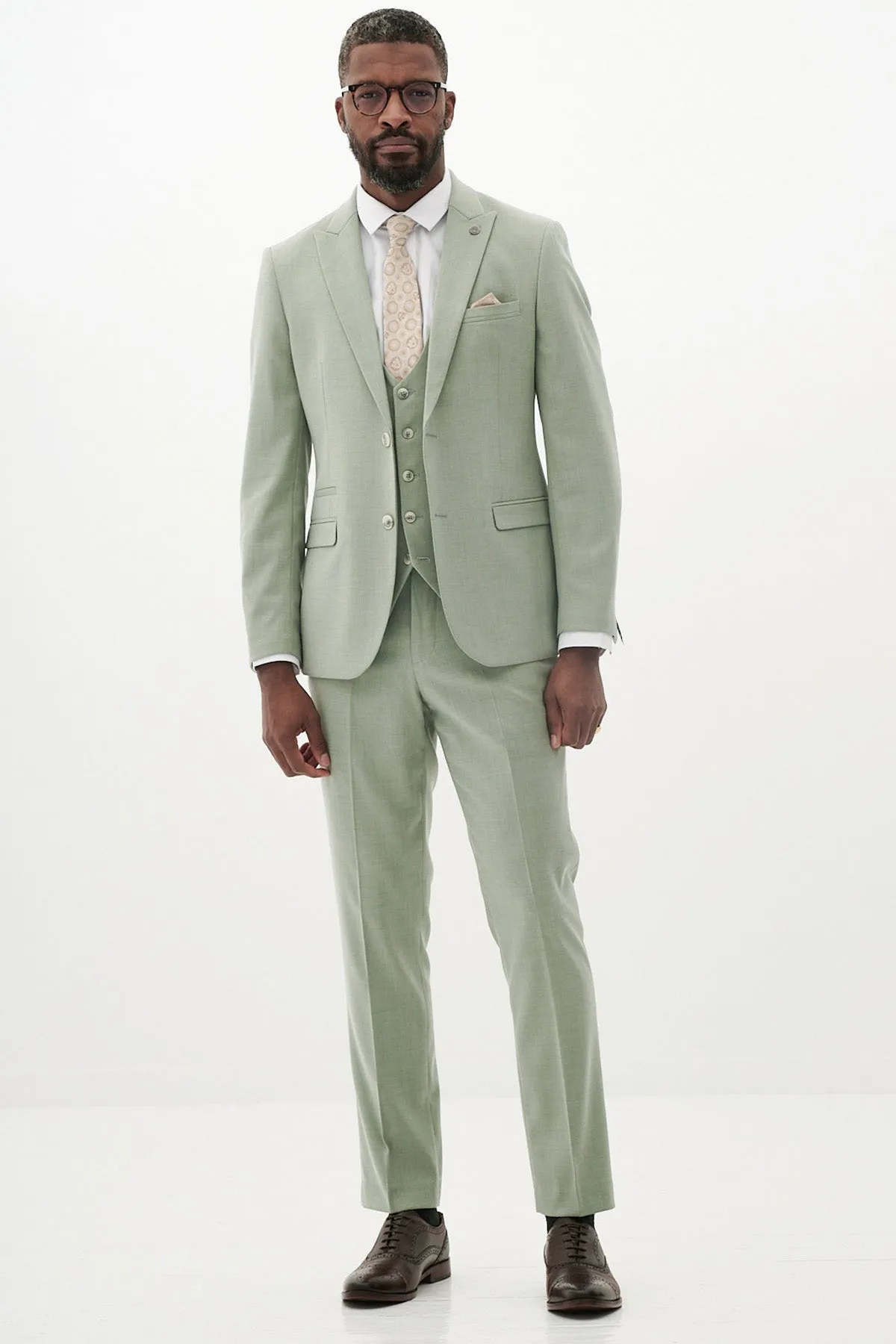 The West Bromwich Albion F.C. Collection | FINLEY Moss Green Suit As Seen On Isaac Price sold by Marc Darcy product image thumbnail 3