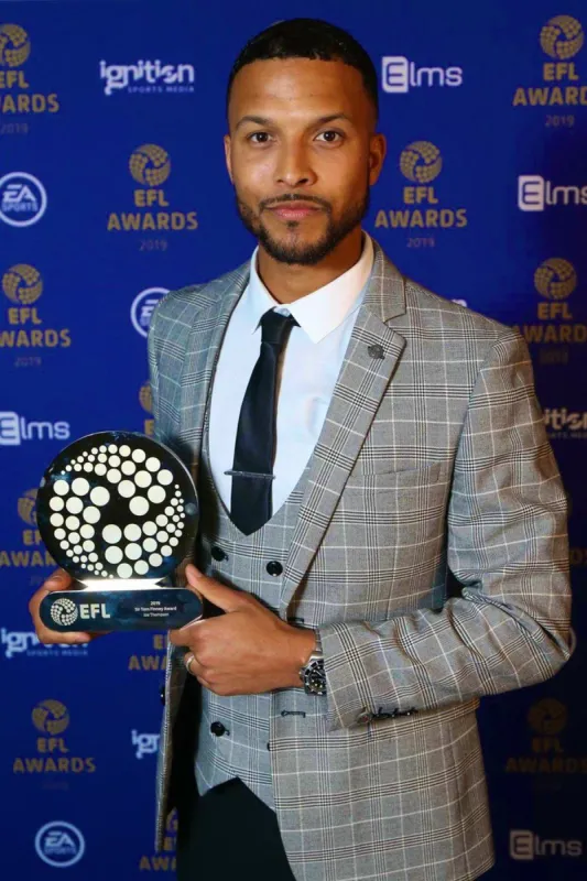 Former Footballer Joe Thompson in Ross Grey Check Blazer & Waistcoat sold by Marc Darcy