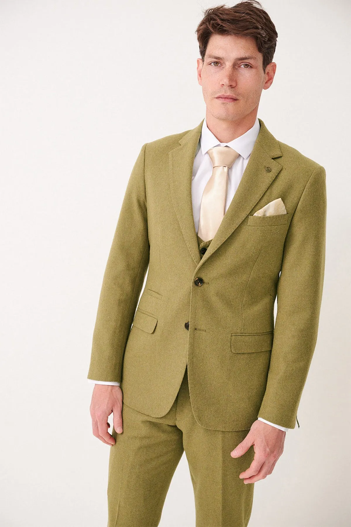 ARCHIE - Moss Tweed Three Piece Suit sold by Marc Darcy product image thumbnail 4