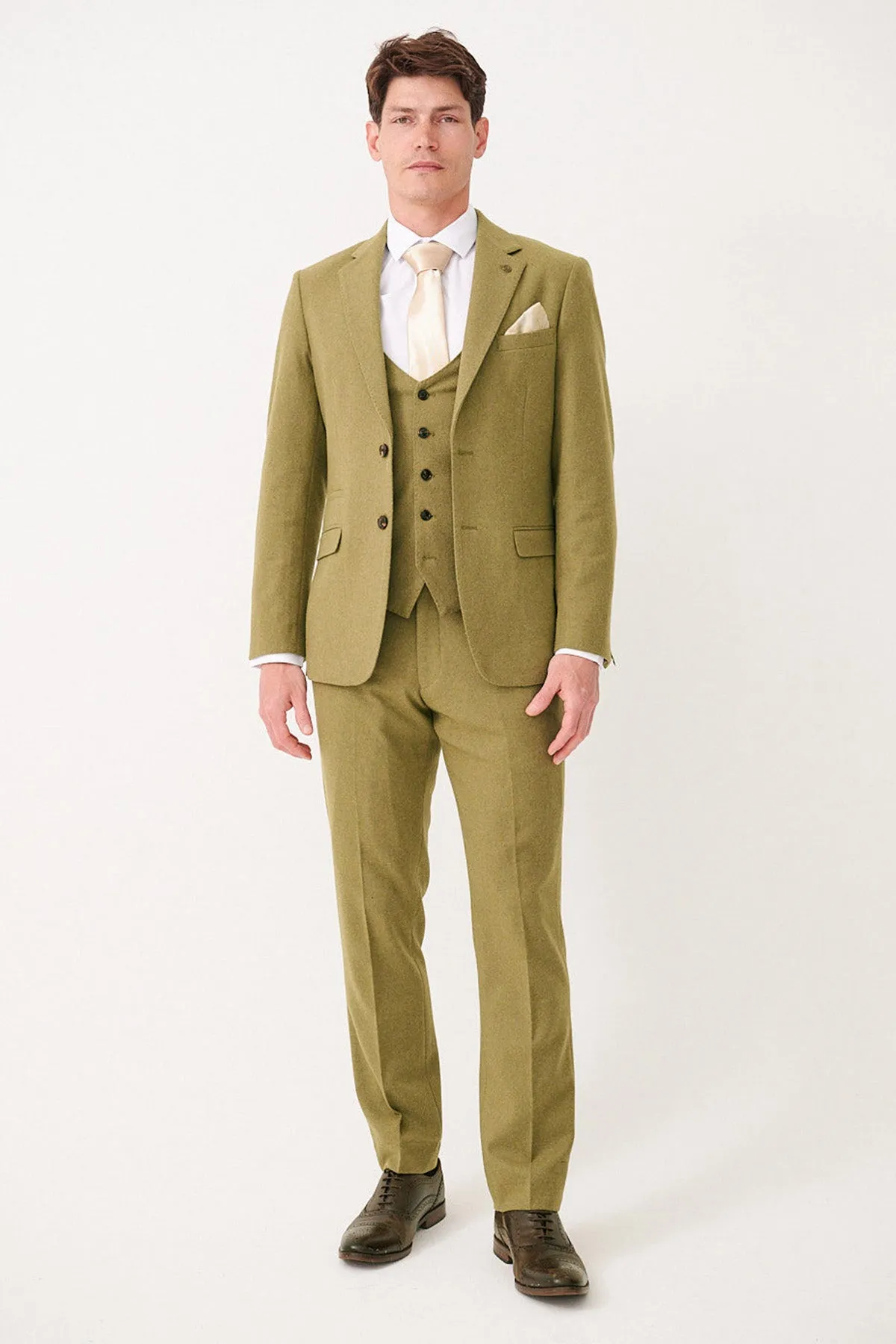 ARCHIE - Moss Tweed Three Piece Suit sold by Marc Darcy product image thumbnail 3