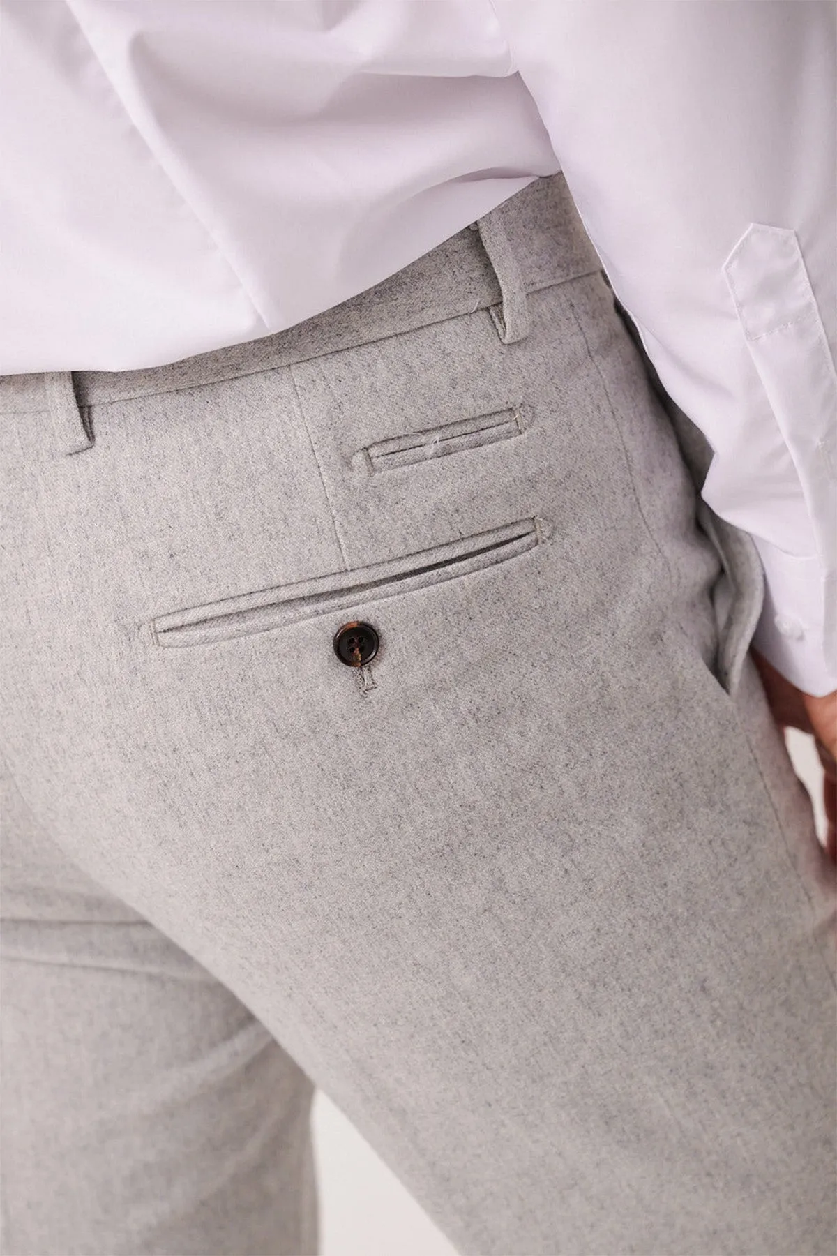 ARCHIE - Silver Tweed Trousers sold by Marc Darcy product image thumbnail 3