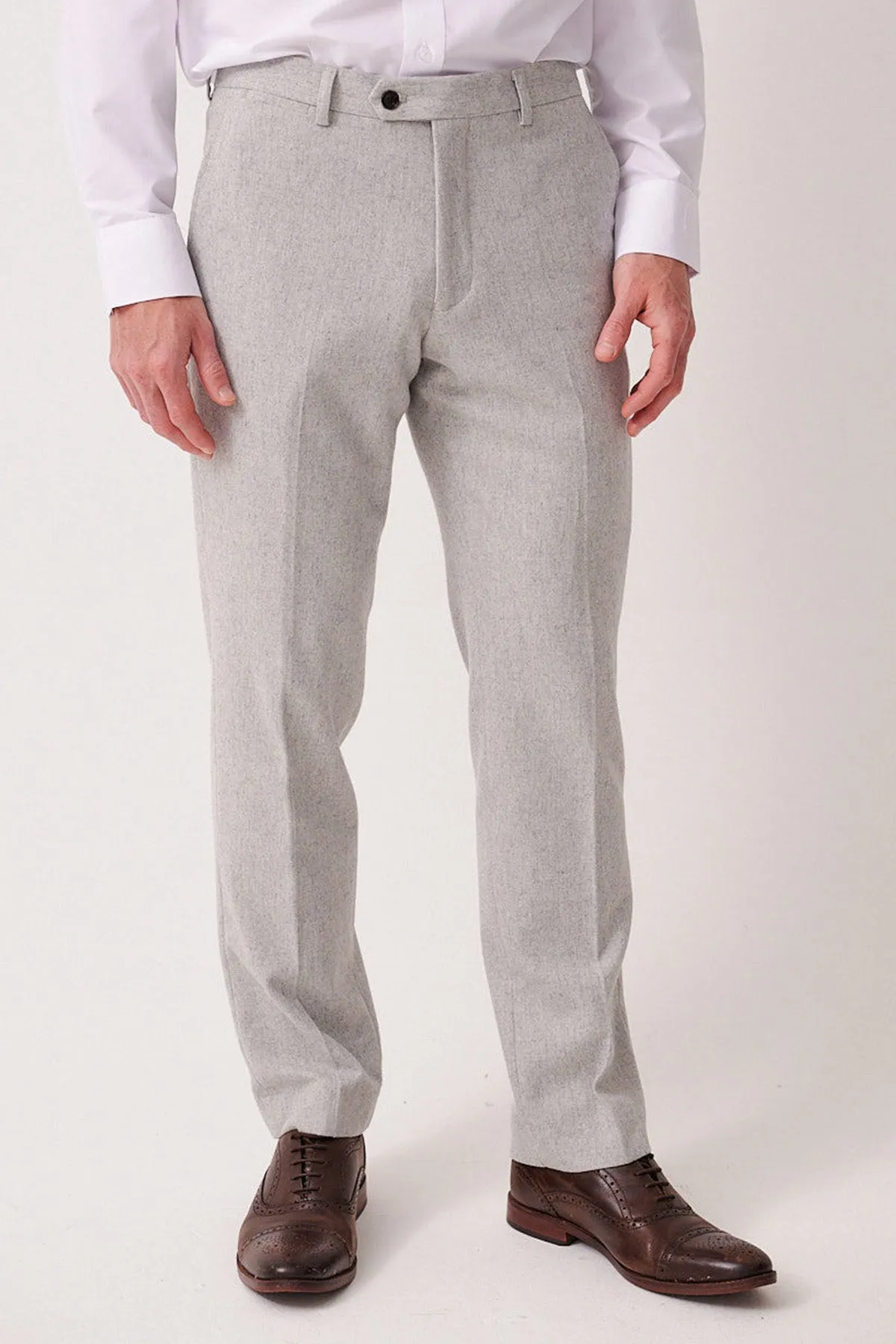 ARCHIE - Silver Tweed Trousers sold by Marc Darcy
