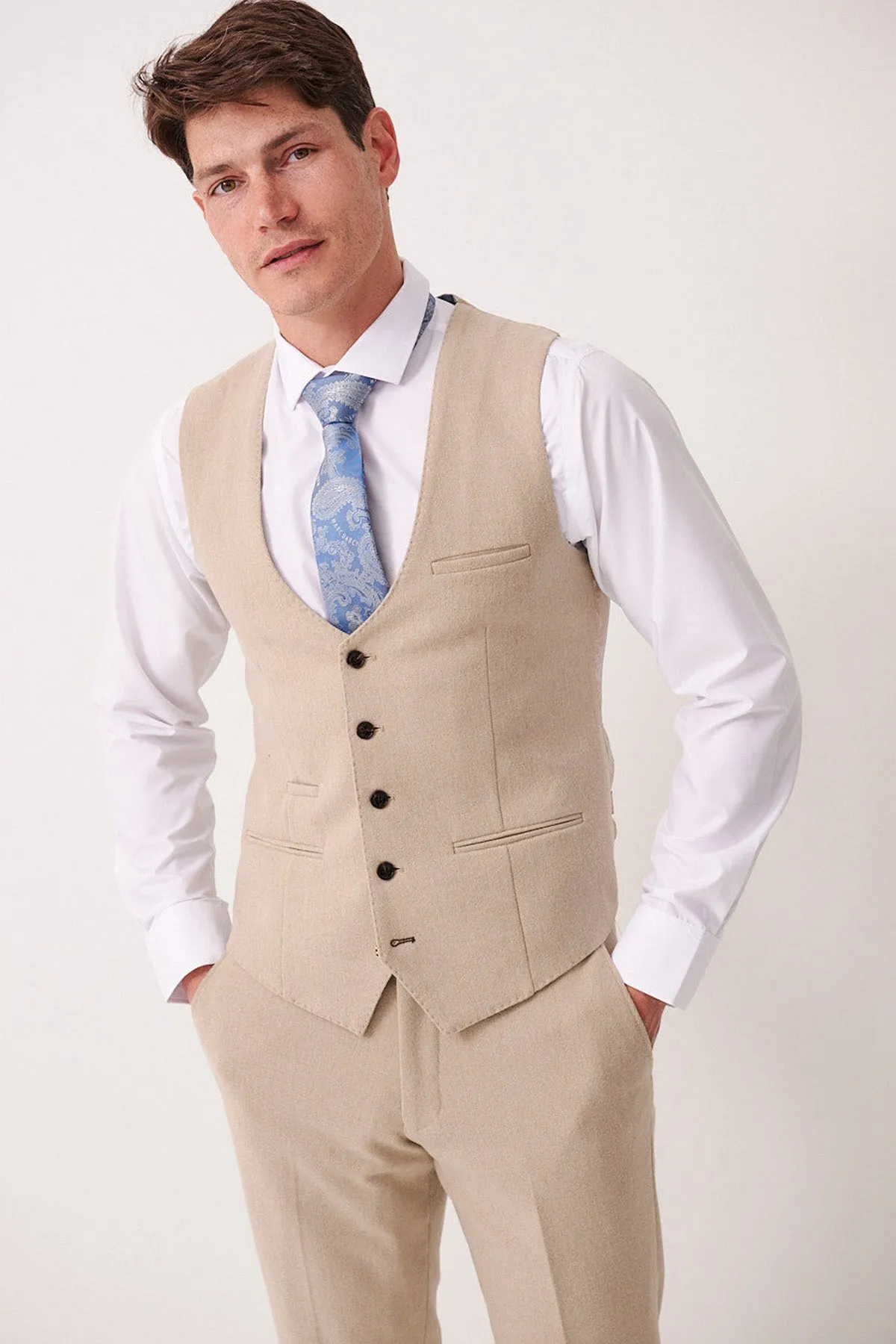 ARCHIE - Stone Tweed Waistcoat sold by Marc Darcy