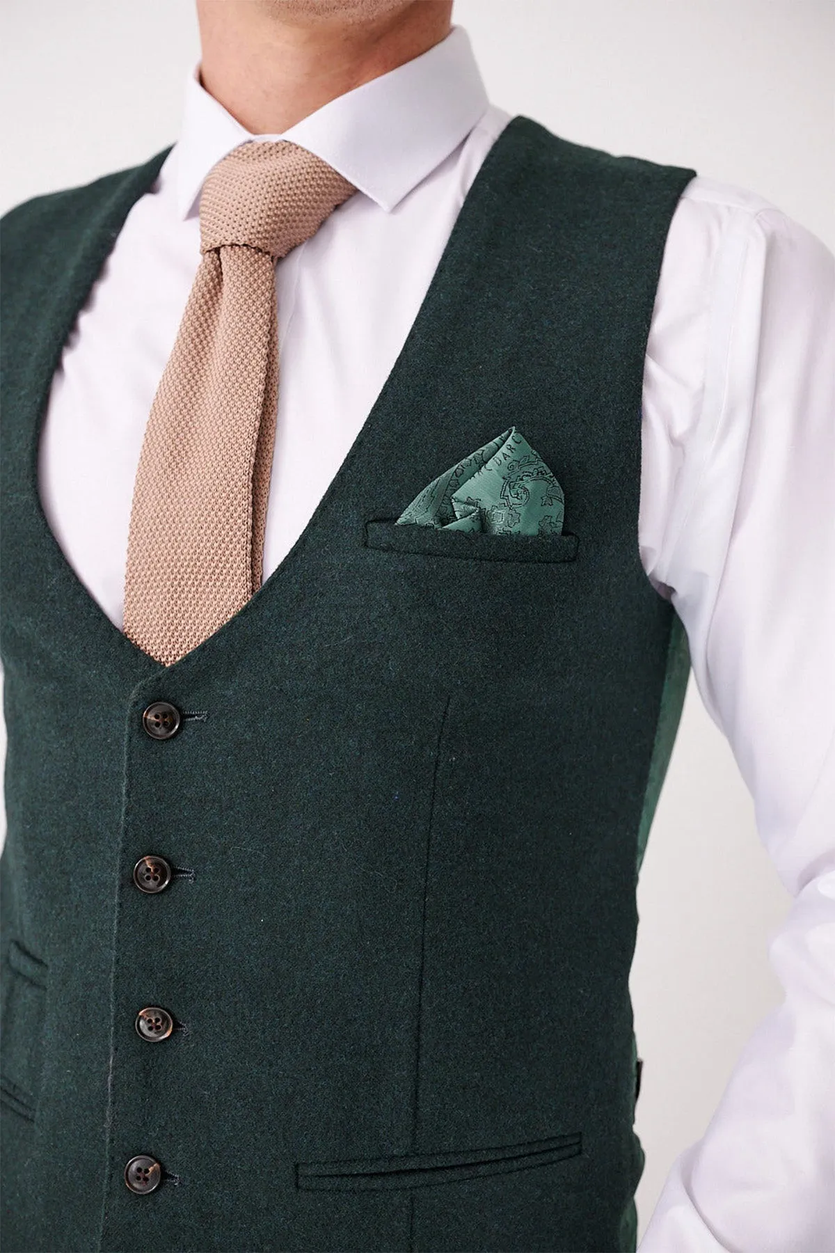 ARCHIE - Forest Tweed Waistcoat sold by Marc Darcy product image thumbnail 3
