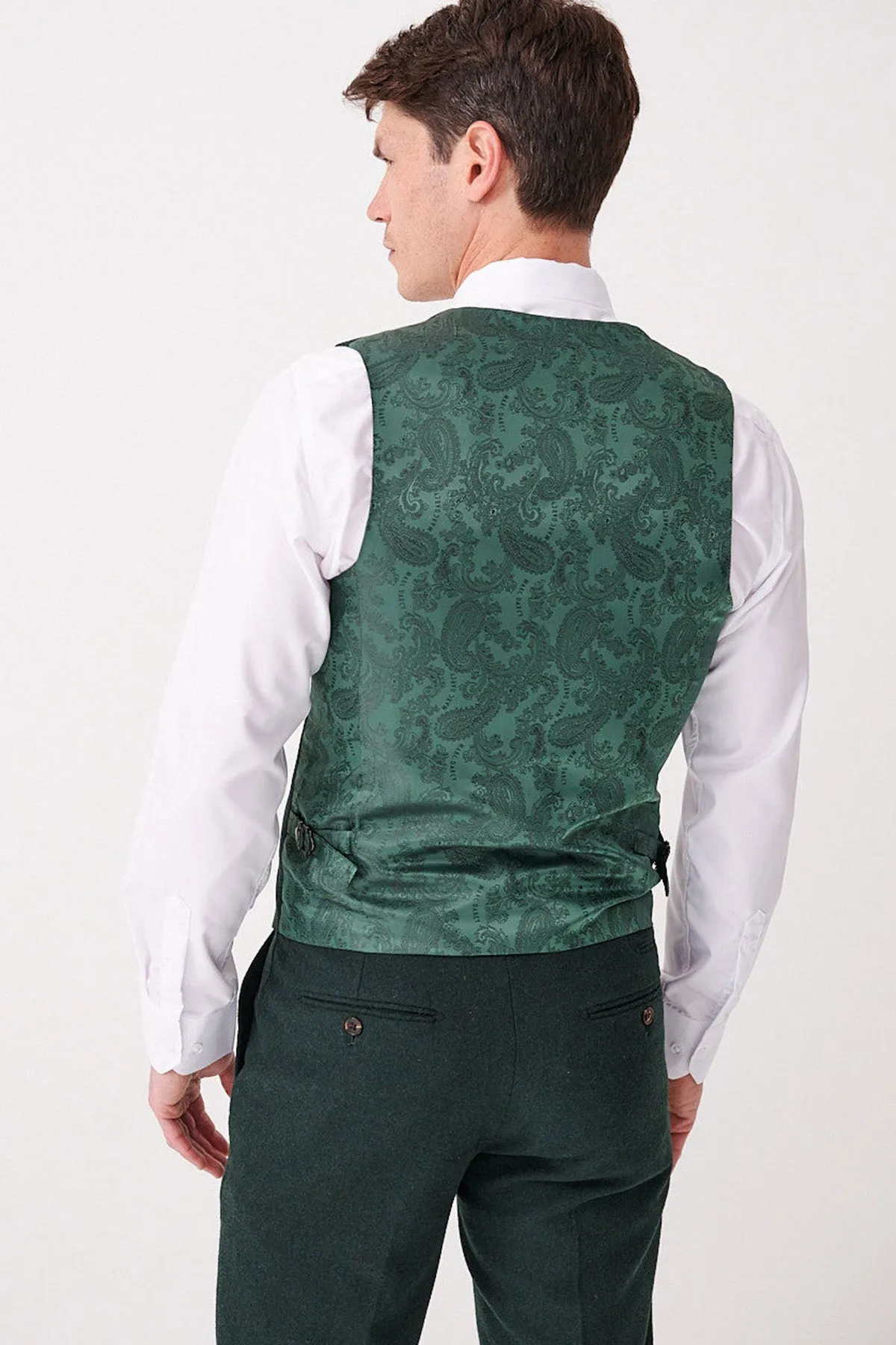 ARCHIE - Forest Tweed Waistcoat sold by Marc Darcy product image thumbnail 4