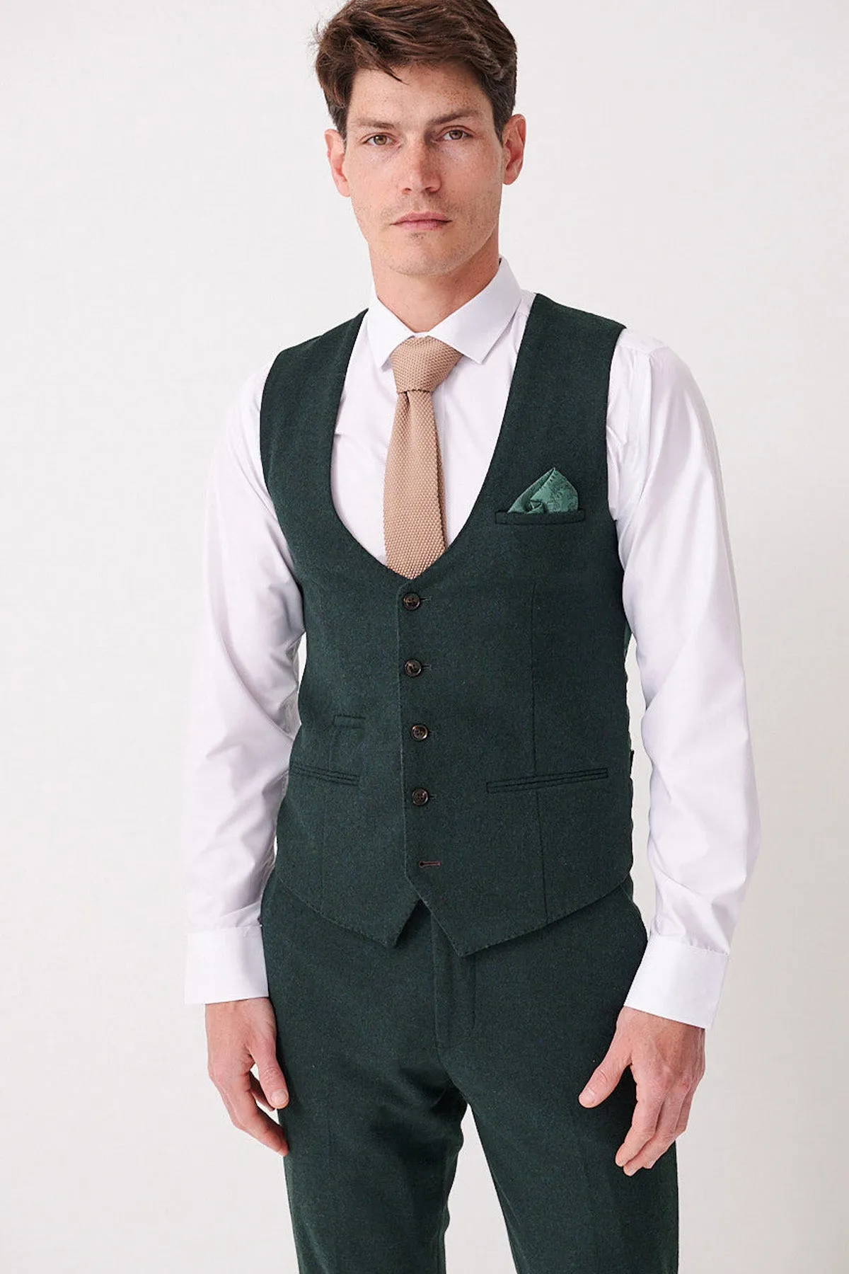 ARCHIE - Forest Tweed Waistcoat sold by Marc Darcy