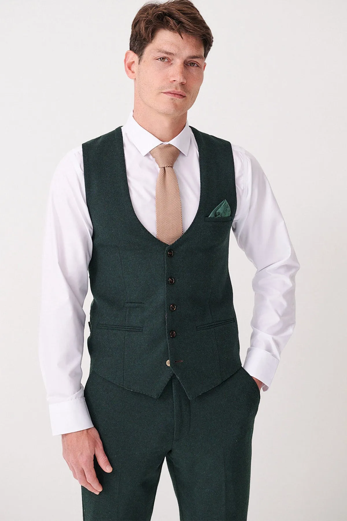 ARCHIE - Forest Tweed Waistcoat sold by Marc Darcy product image thumbnail 2