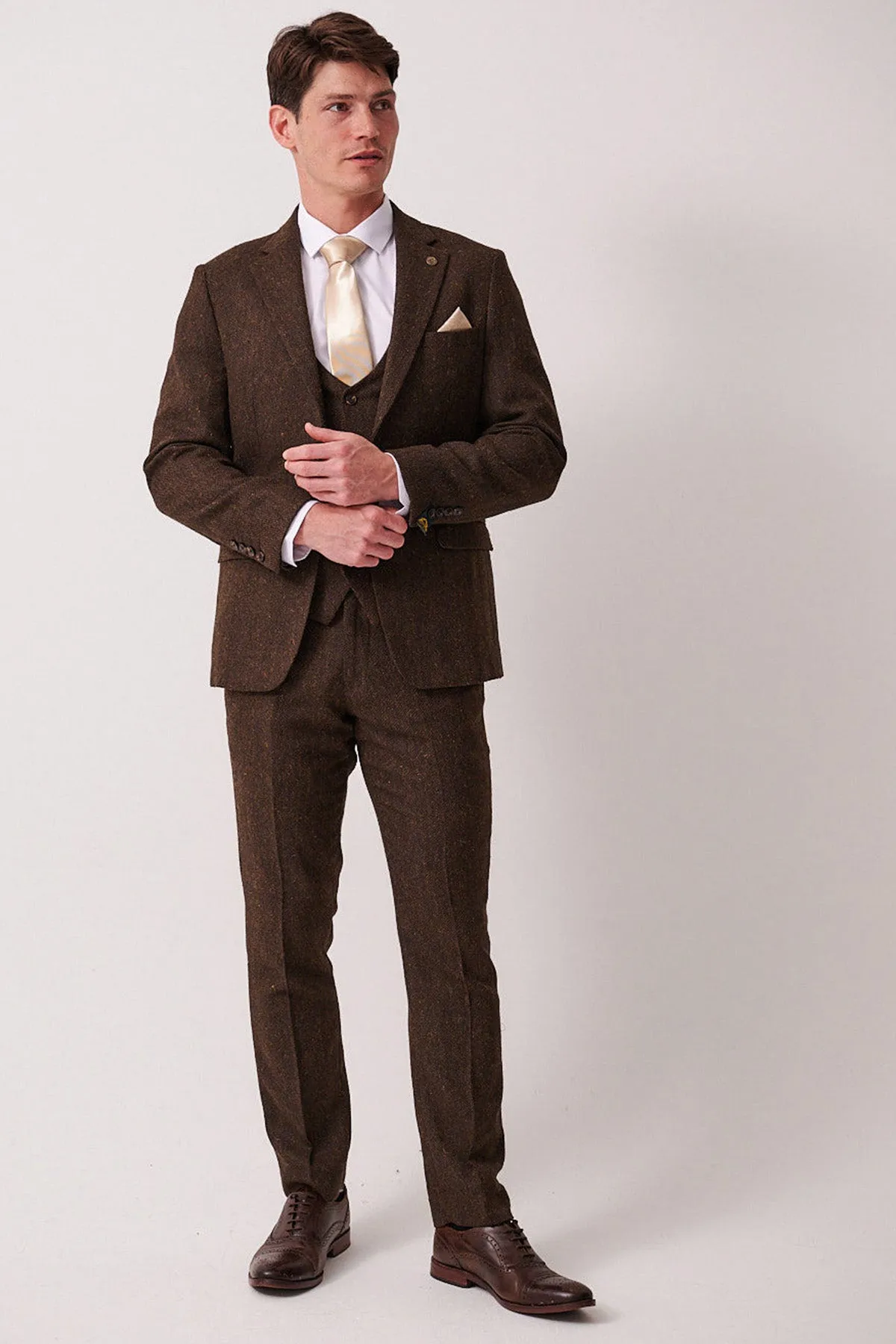 DEAN - Brown Tweed Three Piece Suit sold by Marc Darcy