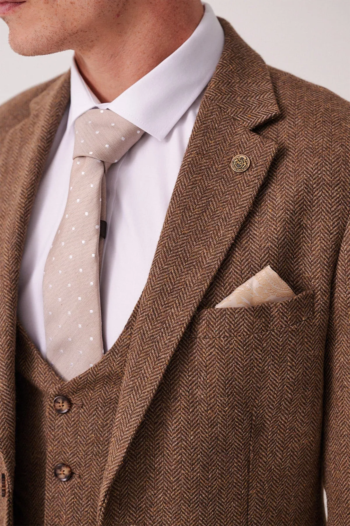 DEAN - Tan Tweed Blazer sold by Marc Darcy product image thumbnail 5