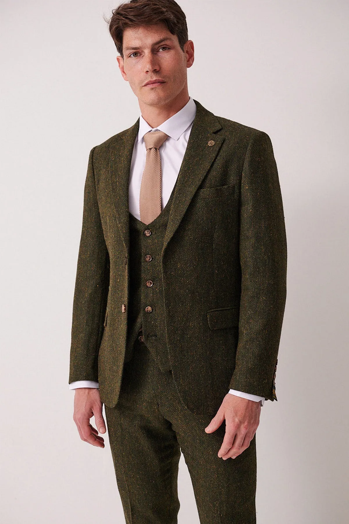 DEAN - Olive Tweed Blazer sold by Marc Darcy product image thumbnail 3