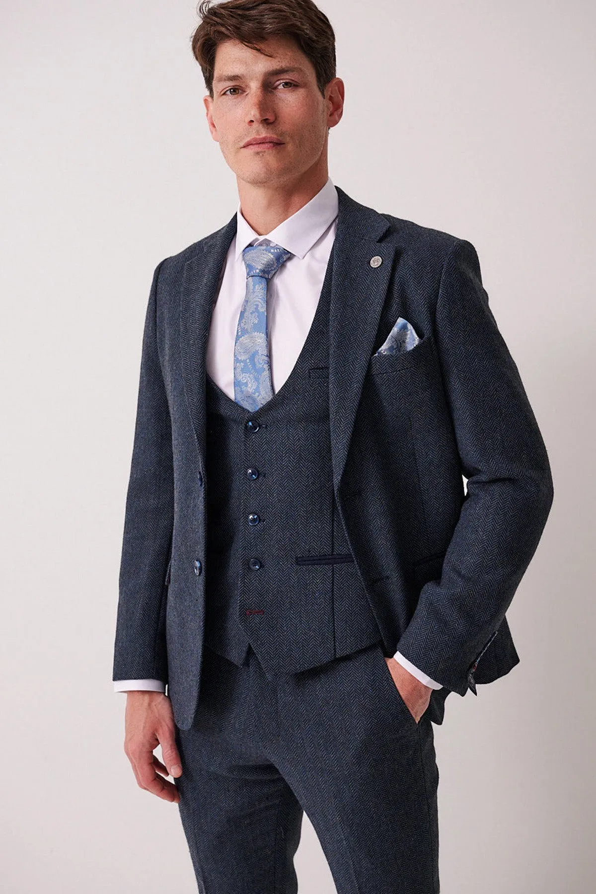 DEAN - Blue Tweed Blazer sold by Marc Darcy product image thumbnail 4