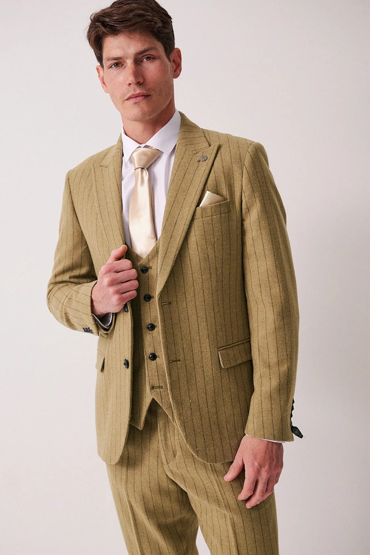 HANSON - Moss Tweed Pinstripe Blazer sold by Marc Darcy product image thumbnail 3