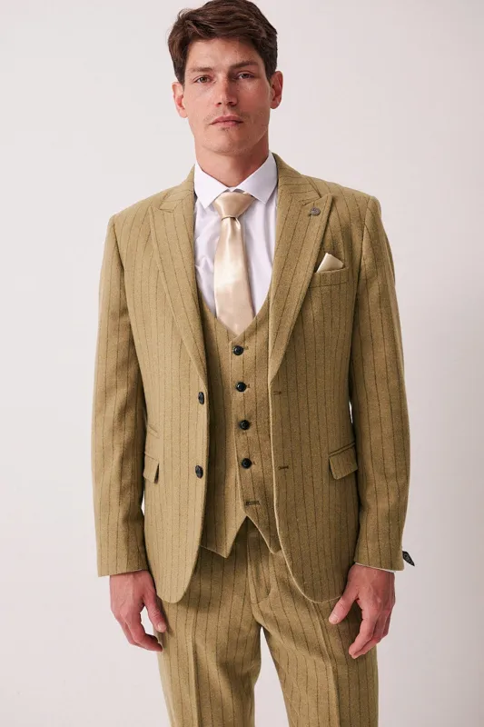 HANSON - Moss Tweed Pinstripe Blazer made by Marc Darcy