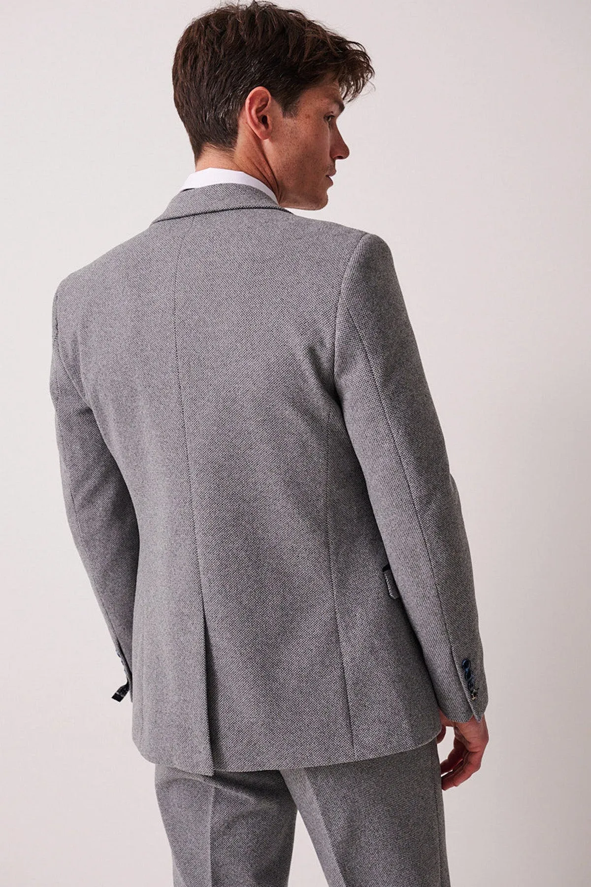 HAYDEN - Silver Blue Crossweave Blazer sold by Marc Darcy product image thumbnail 3