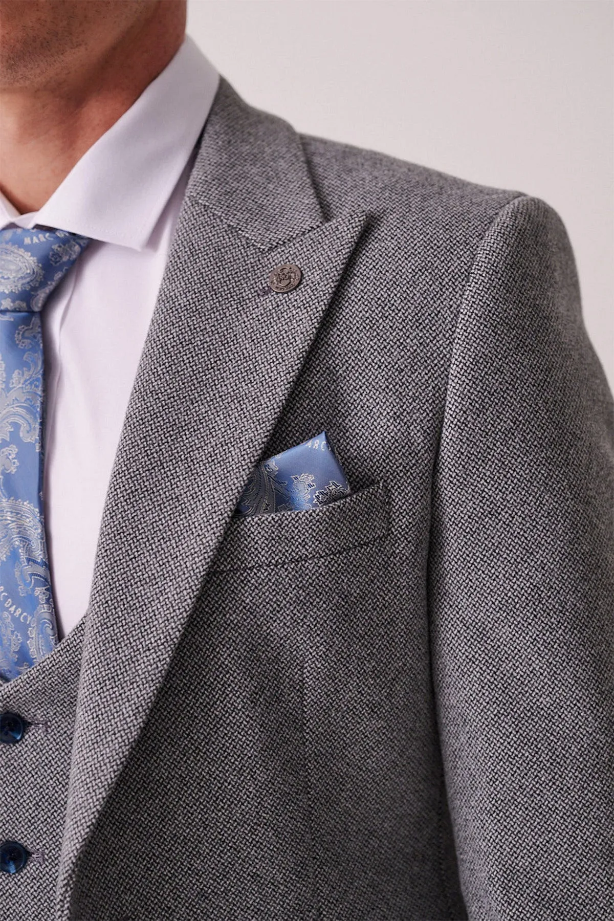 HAYDEN - Silver Blue Crossweave Blazer sold by Marc Darcy product image thumbnail 5