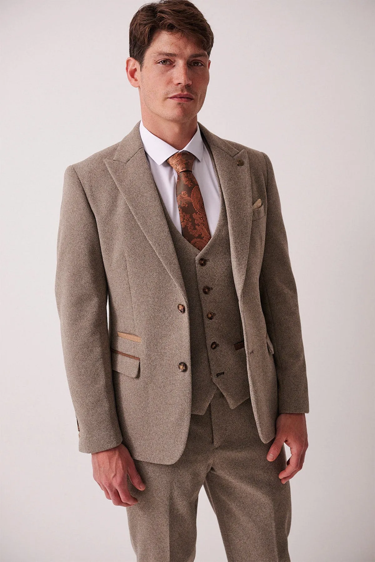 HAYDEN - Tan Crossweave Blazer sold by Marc Darcy product image thumbnail 4
