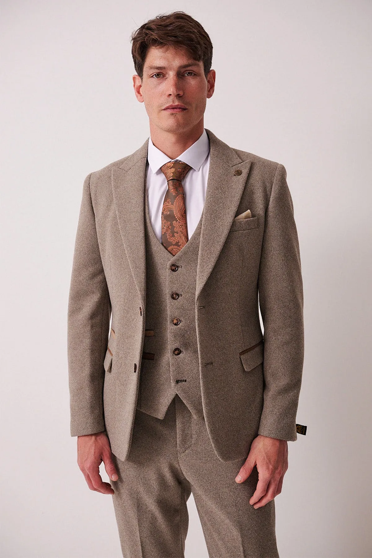 HAYDEN - Tan Crossweave Blazer sold by Marc Darcy product image thumbnail 2
