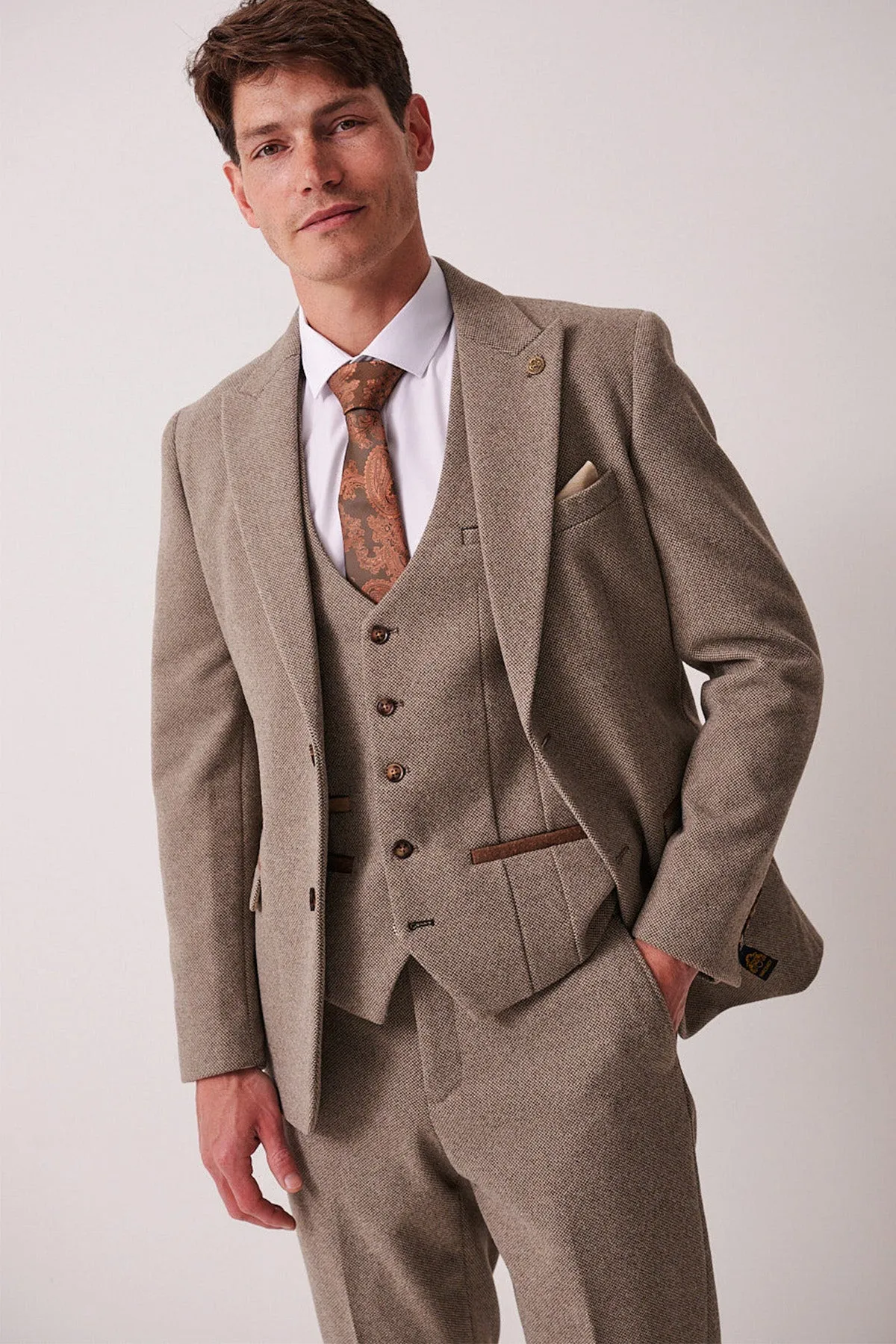 HAYDEN - Tan Crossweave Blazer sold by Marc Darcy