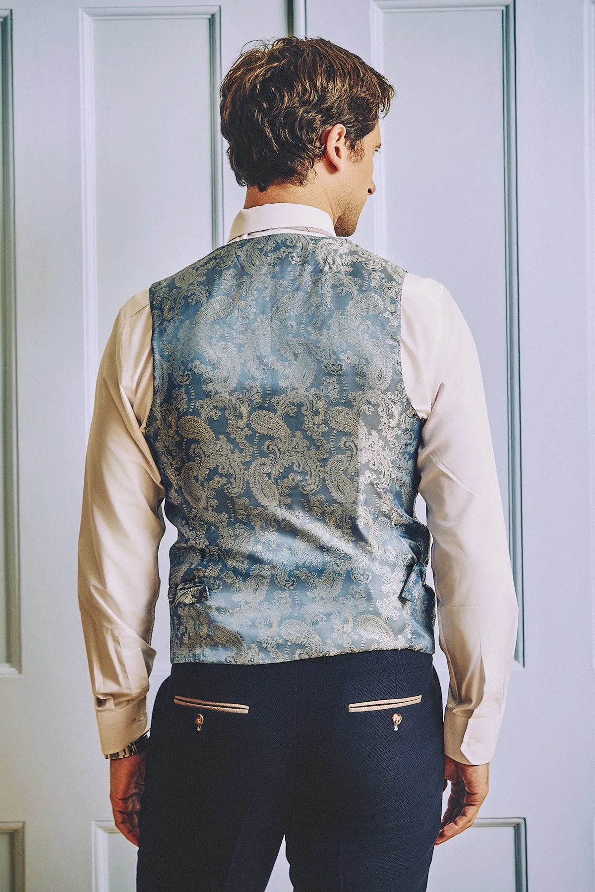 MD7 - Navy Blue Waistcoat sold by Marc Darcy product image thumbnail 3