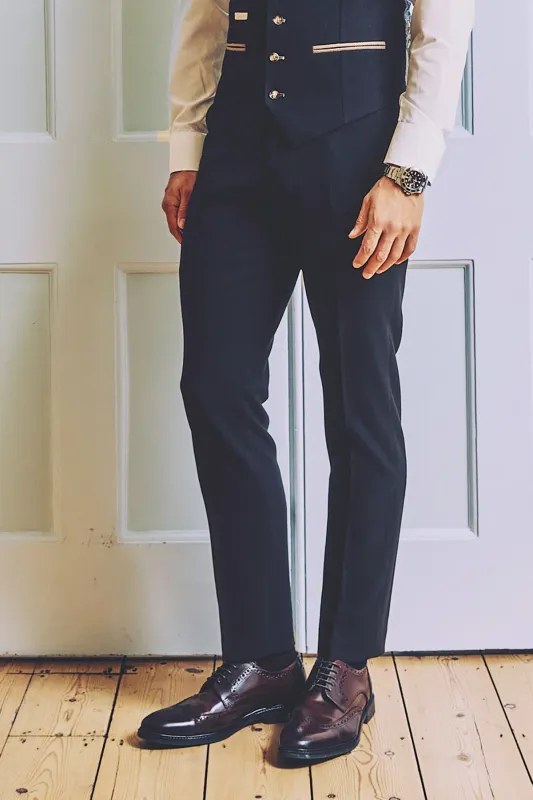 MD7 - Navy Blue Trousers made by Marc Darcy
