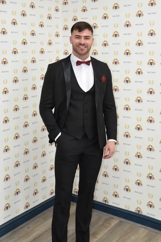 'I'm A Celebrity Get Me Out Of Here' 2022 Runner Up Owen Warner in Dalton Black Tuxedo sold by Marc Darcy