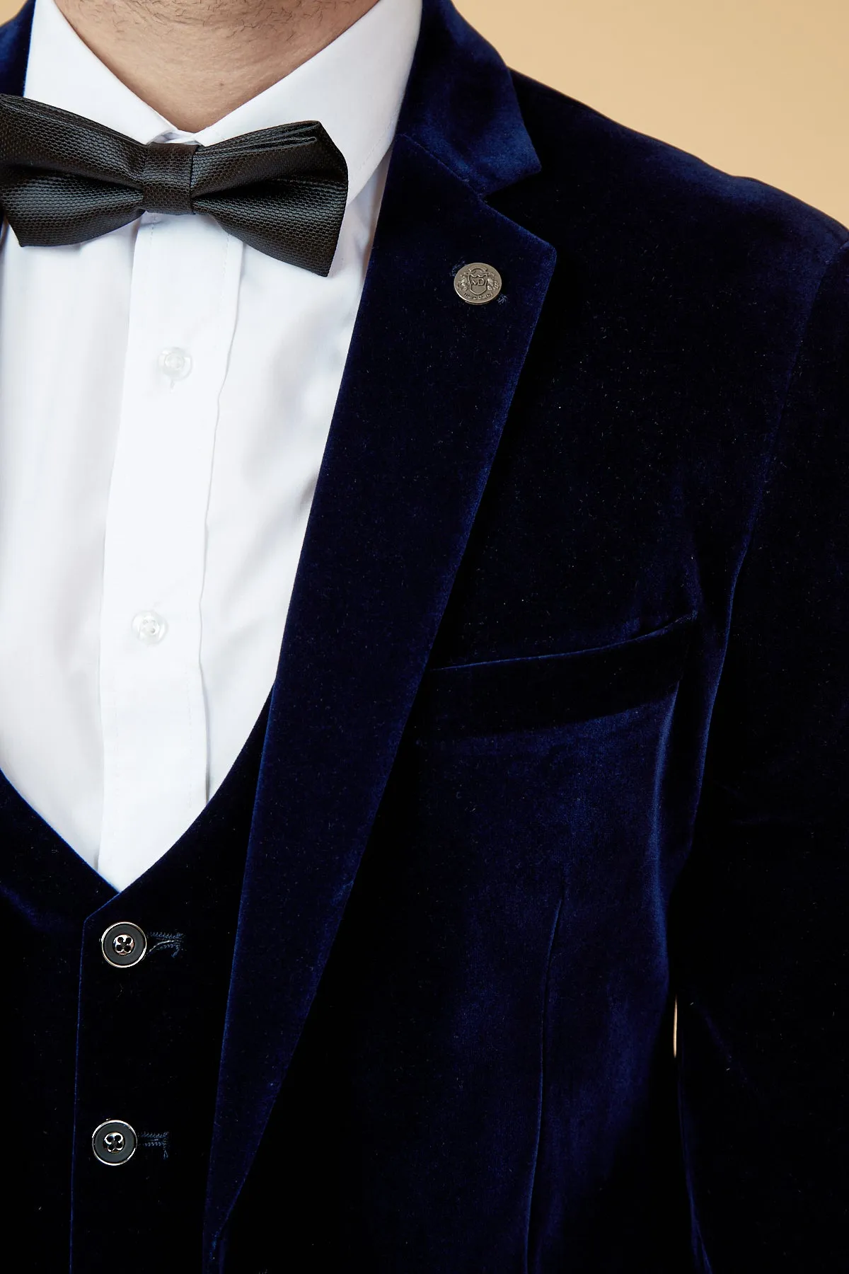 HUDSON - Navy Velvet Blazer sold by Marc Darcy product image thumbnail 3