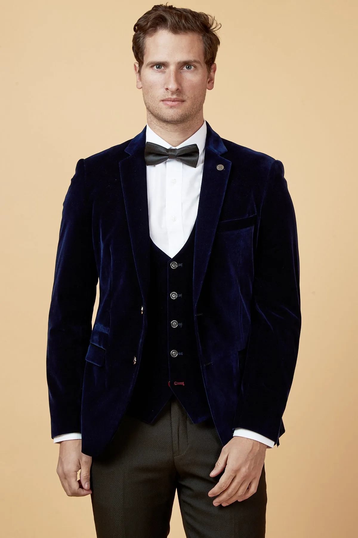 HUDSON - Navy Velvet Blazer sold by Marc Darcy
